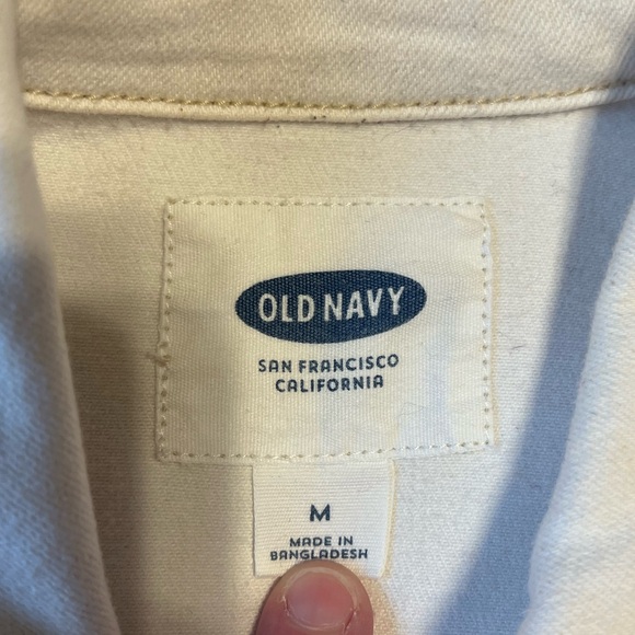 Medium Old Navy White Denim Jacket - Picture 2 of 7